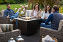 30-Inch Square Propane Gas Fire Pit Table with Steel Mantel | Endless Summer