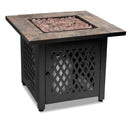 30-Inch Square Propane Gas Fire Pit Table with Slate Tile Mantel | Endless Summer