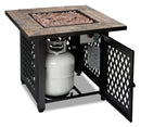 30-Inch Square Propane Gas Fire Pit Table with Slate Tile Mantel | Endless Summer