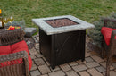 30-Inch Square Propane Gas Fire Pit Table with Brown Fire Rock | Endless Summer
