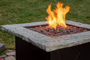 30-Inch Square Propane Gas Fire Pit Table with Brown Fire Rock | Endless Summer