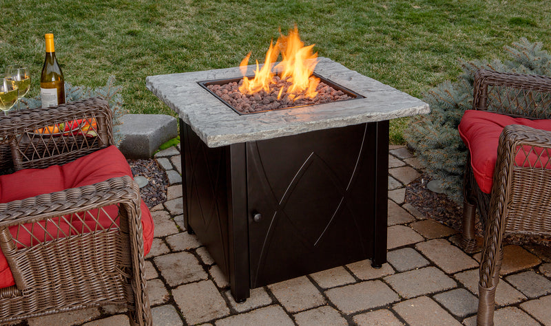 Endless Summer 30 In. Gas Outdoor Fire Table with Brown Fire Rock