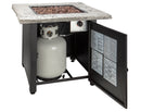 30-Inch Square Propane Gas Fire Pit Table with Brown Fire Rock | Endless Summer