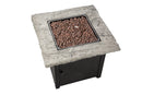 30-Inch Square Propane Gas Fire Pit Table with Brown Fire Rock | Endless Summer