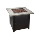 30-Inch Square Propane Gas Fire Pit Table with Brown Fire Rock | Endless Summer
