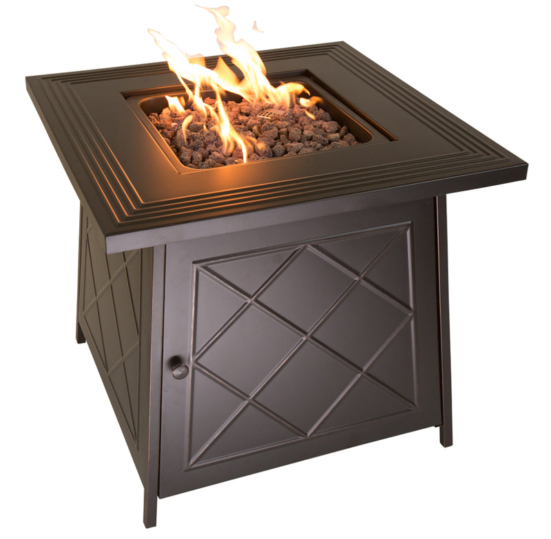Endless Summer 28 in. "The Marcroft" Square LP Gas Outdoor Fire Pit