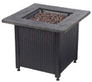 30-Inch Square Propane Gas Fire Pit Table with Lava Rock Top | Endless Summer