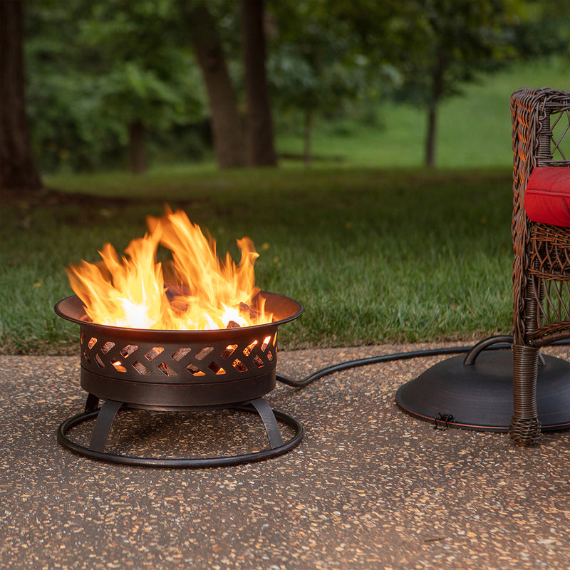 Propane Gas Fire Pit 19-Inch Round, Portable Endless Summer