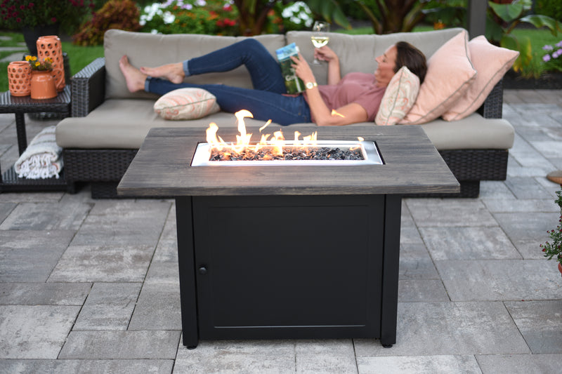 Endless Summer 40 in. "The Marc" Outdoor Rectangular Steel Frame LP Gas Fire Pit