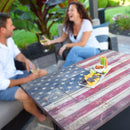 Propane Gas Fire Pit Table 40-Inch "The Americana" Rectangular American Flag Mantel | Endless Summer