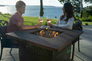 DualHeat Propane Gas Fire Pit Table, "The Donovan" 38-Inch Square | Endless Summer