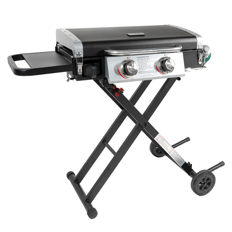 2-Burner Portable Quick And Easy Assembly Propane Gas Table Top Grill in  Stainless Steel