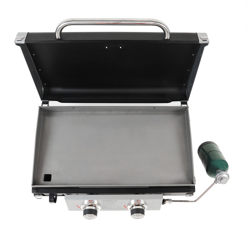 Razor 2-Burner Portable LP Gas Griddle with Lid
