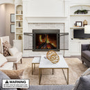 UniFlame "Gerri" Cabinet-style Fireplace Doors with Smoke Tempered Glass