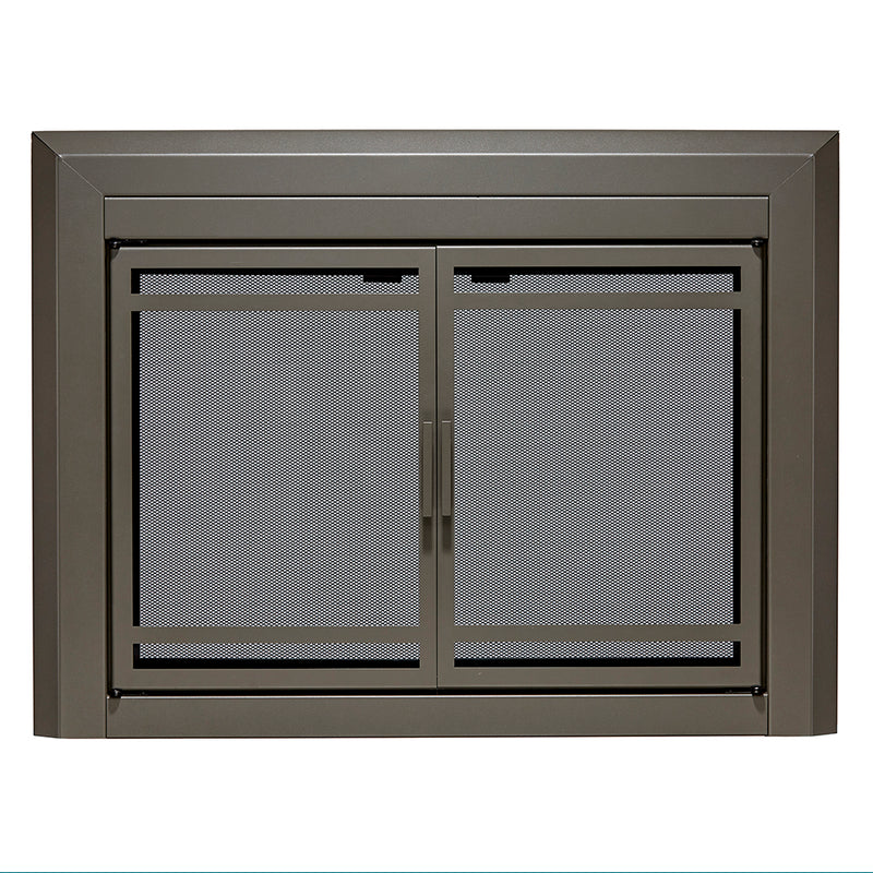 UniFlame "Kendall" Cabinet-style Fireplace Doors with Smoke Tempered Glass