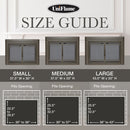 UniFlame "Kendall" Cabinet-style Fireplace Doors with Smoke Tempered Glass