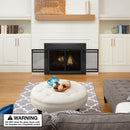 UniFlame "Kendall" Cabinet-style Fireplace Doors with Smoke Tempered Glass