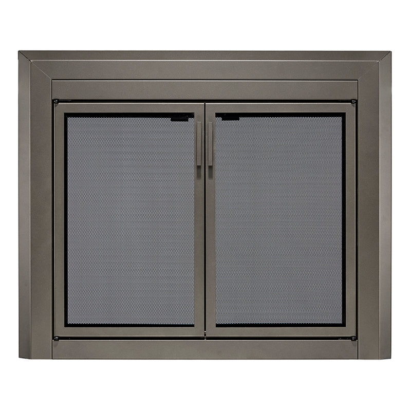 UniFlame "Logan" Cabinet style Fireplace Doors with Smoke Tempered Glass