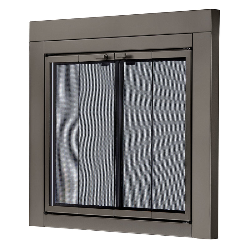 UniFlame "Roman" Bi-fold style Fireplace Doors with Smoke Tempered Glass