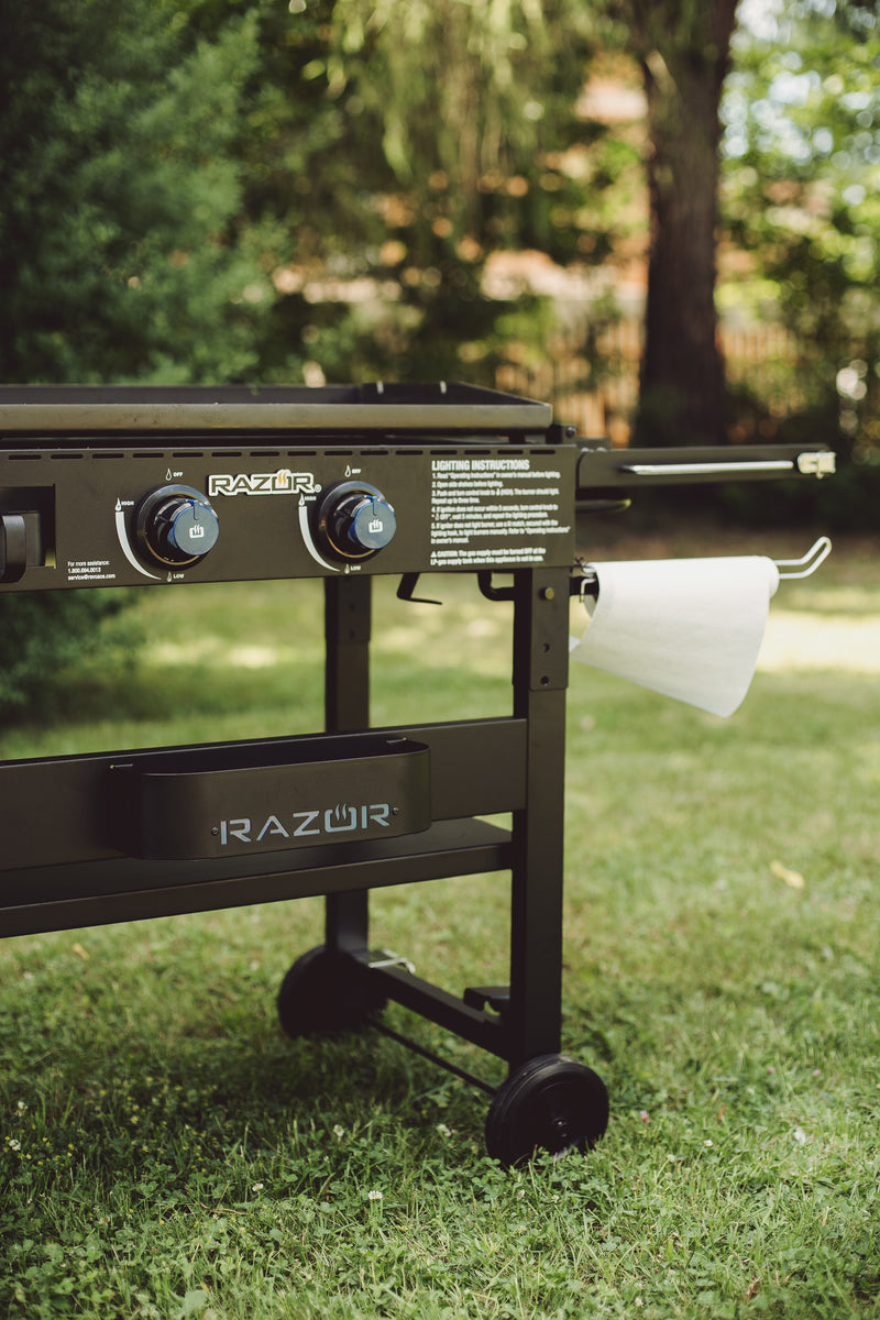 Razor 2 Burner Razor Griddle with Folding Shelves and Features