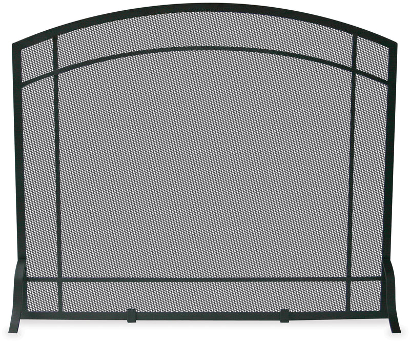 UniFlame Single Panel Black Wrought Iron Mission Screen