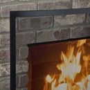 Single Panel Curved Black Wrought Iron Screen | UniFlame