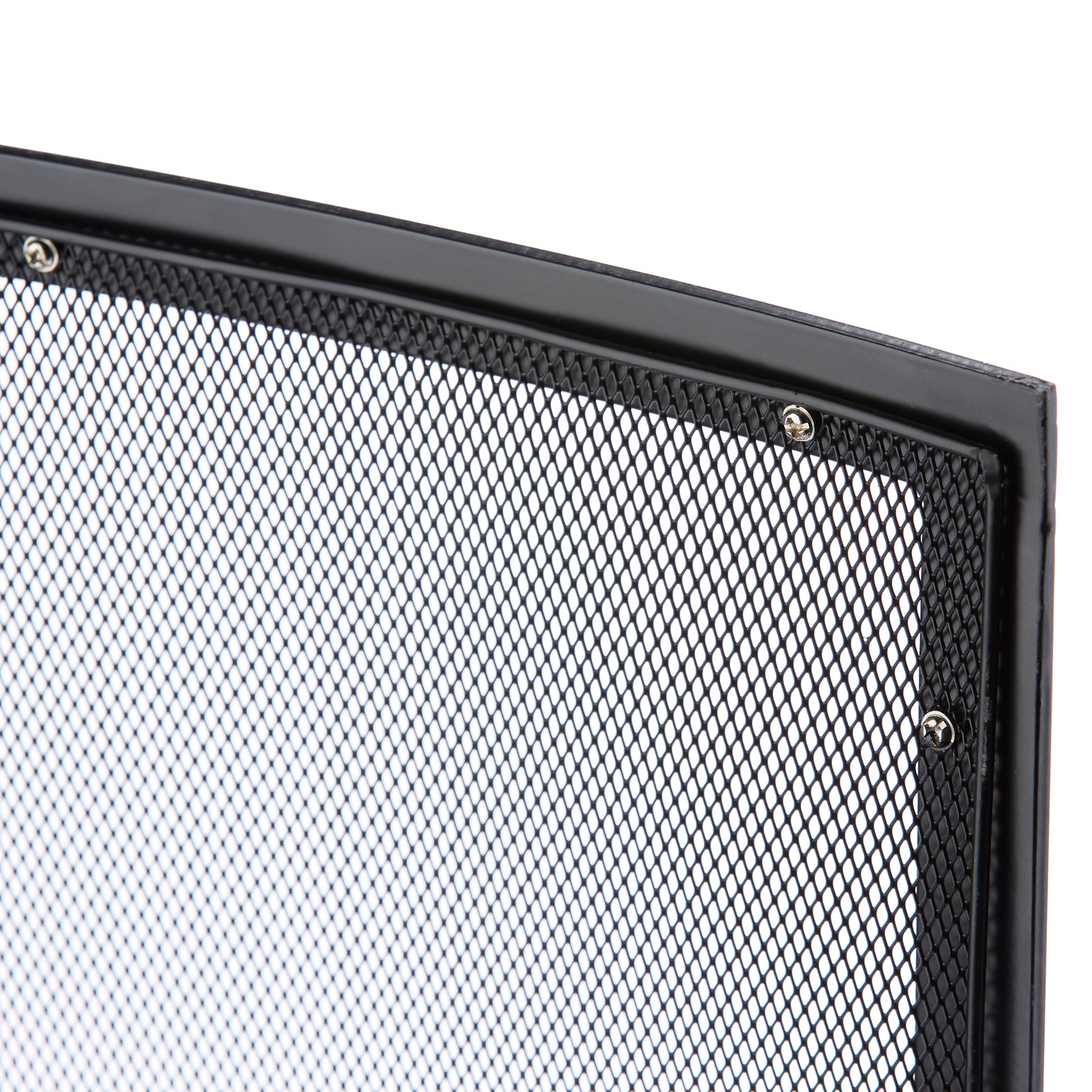 UniFlame Single Panel Curved Black Wrought Iron Screen