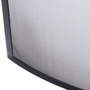 Single Panel Curved Black Wrought Iron Screen | UniFlame