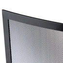 Single Panel Curved Black Wrought Iron Screen | UniFlame