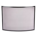 Single Panel Curved Black Wrought Iron Screen | UniFlame