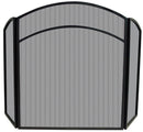 3-Panel Black Wrought Iron Arch Top Screen | UniFlame