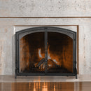 Single Panel Black Wrought Iron Screen with Doors | UniFlame