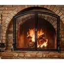 Single Panel Black Wrought Iron Screen with Doors | UniFlame