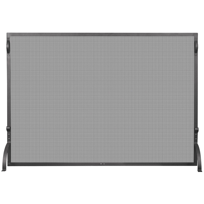 UniFlame Small Single Panel Wrought Iron Spark Guard Fireplace Screen
