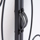 Single Panel Black Wrought Iron Ornate Screen with Doors | UniFlame