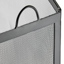 Large 3 Fold Black Wrought Iron Screen with Arch Top | UniFlame