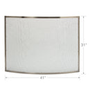 Single Panel Curved Pewter Finish Screen | UniFlame