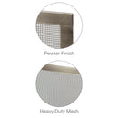 Single Panel Curved Pewter Finish Screen | UniFlame