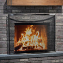 Single Panel Curved Pewter Finish Screen | UniFlame