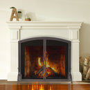 Single Panel Bronze Arch Top Finish Screen with  Doors | UniFlame