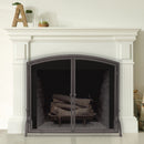 Single Panel Bronze Arch Top Finish Screen with  Doors | UniFlame