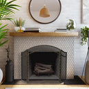 3-Panel Antique Rust Finish Wrought Iron Screen with Arch Top | UniFlame