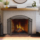 3-Panel Antique Rust Finish Wrought Iron Screen with Arch Top | UniFlame