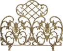 Single Panel Antique Gold Finish Cast Aluminum Screen | UniFlame