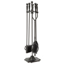 5-Piece Black Finish Fireplace Tools Set with Ball Handles | UniFlame