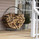 Black 36-Inch Log Hoop with 1/2" Solid Stock | UniFlame