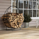 Black 36-Inch Log Hoop with 1/2" Solid Stock | UniFlame