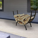 Black Contemporary Log Rack | UniFlame