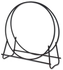Black 40 in. Diameter Tubular Log Hoop | UniFlame