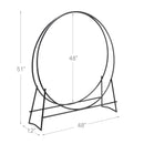 Black Finish 48 Inch Diameter Tubular Log Hoop | UniFlame